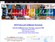 Tablet Screenshot of falmouthartmarket.com